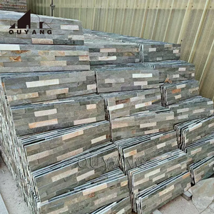 Hiện Đại Bên Ngoài Thiết Kế Tường Màu Đỏ Đá Tự Nhiên Veneer Tấm Chia Kết Thúc Văn Hóa Đá Ốp Cho Biệt Thự Nhà - Product Image 6