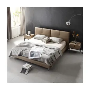 Hersteller Direct Schlafzimmer Bettwäsche Set Luxus moderne Königin Leder gepolsterte Schlafzimmer-Sets Kanada
