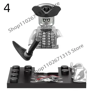 Pirates <span class=keywords><strong>des</strong></span> <span class=keywords><strong>Caraïbes</strong></span> Jack Sparrow Figurines de film classiques Accessoires de tête Blocs de construction Jouet de construction en plastique 14 ans et plus - Product Image 5