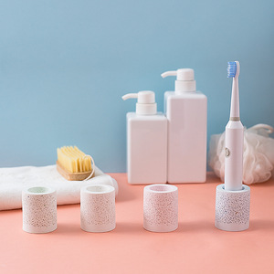 Popular Double-Tier Terrazzo Electric Toothbrush <b>Holder</b> Wall-Mounted Folding Modern Metal Design for Kitchen Use <b>Pot</b> - Product Image 3