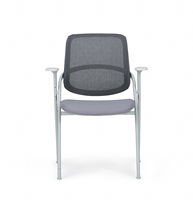 Chaise empilable commerciale en gros, chaise de bureau à dossier en maille respirante pour événements, salles de formation et grandes salles