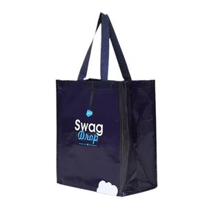 カスタムロゴリサイクル再利用可能ラミネートPP織りショッピングバッグ防水<span class=keywords><strong>TNT</strong></span>ポリプロピレン再利用可能食料品トートバッグ - Product Image 2