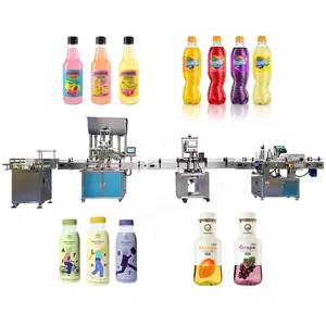 ORME Machine de remplissage de liquide de bouteille linéaire quantitative industrielle 3 en 1 de jus de fruits 5000ml
