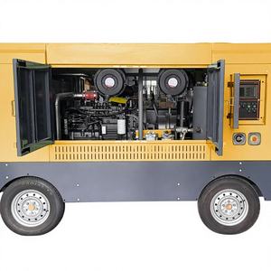 <span class=keywords><strong>Compresseur</strong></span> d'air à vis mobile diesel portable 185 CFM 375CFM 400CFM 600 CFM 1000 CFM avec préchauffage - Product Image 1