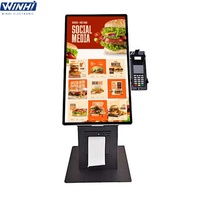 Terminal Point de Vente Android de Bureau 15,6/21,5 Pouces Bornes de Commande Libre-Service pour Affichage de Menus Numériques et Commande Autonome en Restaurant