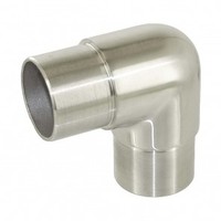 Raccord de tube rond à 90 degrés finition miroir en acier inoxydable pour balustrade en verre - Vente chaude