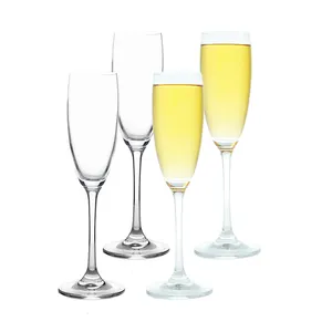 Toptan stok ucuz Vintage temizle zarif züccaciye düğün kristal içecek kabarcık şarap şampanya flüt cam kadeh