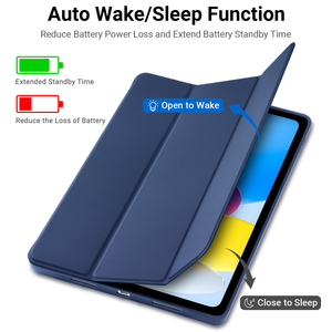 Funda Inteligente con Soporte Tríptico para iPad A16 iPad 10.ª Generación 11 Pulgadas 2025/10.9 Pulgadas <span class=keywords><strong>2022</strong></span>, con Soporte para Lápiz y Parte Trasera de TPU Suave - Product Image 3