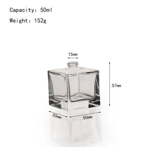 Flaconi Più Venduti in Pronta Consegna da 50ml in Vetro a Forma Quadrata per Profumo Spray - Product Image 5