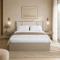 Meubles de chambre de luxe, ensemble de chambre haut de gamme, lit en bois massif pour appartement scolaire