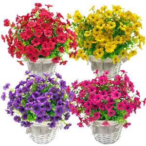 ช่อดอกไม้ประดิษฐ์ 30ซม.-100ซม. พลาสติกยูคาลิปตัสสีม่วง สำหรับตกแต่งบ้าน - Product Image 3