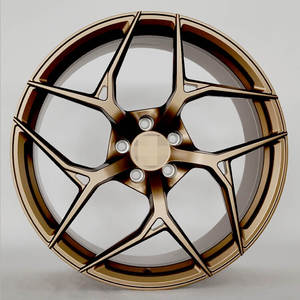 Jante de roue couleur bronze 19 pouces 5x114.3 roues <span class=keywords><strong>jantes</strong></span> en <span class=keywords><strong>alliage</strong></span> concave profond bronze brossé pour Peugeot <span class=keywords><strong>208</strong></span> Suzuki Vitara - Product Image 3