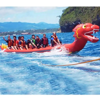 Bateau gonflable tractable CT001 Dragon Boat, bateau banane, pour sports nautiques d'été chinois, en PVC, capacité 100-500 kg