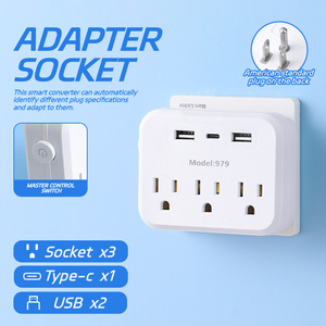 Regleta de Enchufes de Taiwán, Estándar Americano de 110 V, 6 Tomas, 2 USB-A, 2 USB-C, Convertidor Inteligente, Tomas Multiusos, México, Canadá, TK - Product Image 3