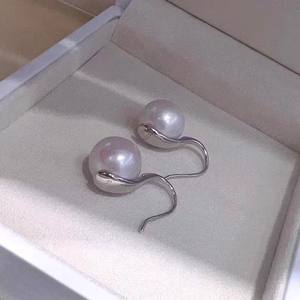 22522 Accesorios de Perlas DIY, Plata S925, Gancho para Oreja, Bandeja Vacía, Edición Gruesa, Joyería de Plata, Pendientes con Cuentas de 11-15 mm - Product Image 1