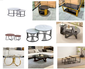 <span class=keywords><strong>Tavolino</strong></span> da Caffè Moderno Minimalista <span class=keywords><strong>con</strong></span> Struttura in Metallo e Piano in Legno <span class=keywords><strong>con</strong></span> Vano Portaoggetti per Soggiorno, Set di Arredamento per la Casa - Product Image 5