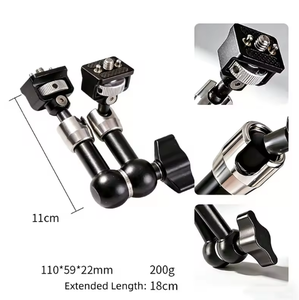 Support de caméra <span class=keywords><strong>articulé</strong></span> en métal <span class=keywords><strong>avec</strong></span> <span class=keywords><strong>bras</strong></span> magique de 11 pouces, tête sphérique, pour moniteur, lumière LED, <span class=keywords><strong>micro</strong></span>, charge de 2 kg, rotation à 360 degrés - Product Image 6