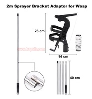 Adaptateur de support réglable pour perche télescopique de nettoyage de vitres extérieures, compatible avec les pulvérisateurs de peinture, pour abattre guêpes, frelons et abeilles