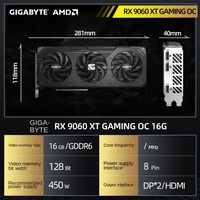 GV-R9060XTGAMING OC-16GD 16 Go GDDR6 MXM GPU de bureau PCIe 5.0 refroidi par ventilateur DP DirectX 12 Nouveau 4 nm RDNA4 Navi44 XT 2780 MHz Core