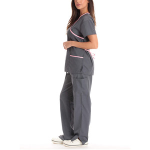 Uniforme Médico Personalizado OEM en Oferta, Traje de Enfermería Transpirable de Secado Rápido, Tela de Poliéster, Uniforme Médico de Manga Corta para Uso Hospitalario - Product Image 2