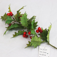 Dekorasi pohon Natal cabang tunggal 68cm produk Berry desain baru latar belakang dinding Paskah Hari Valentine rumah buah Holly