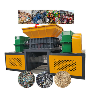 Usine de recyclage des déchets industriels, déchets de tissus, plastique, métaux, broyeur à double arbre pour déchets solides municipaux - Product Image 1