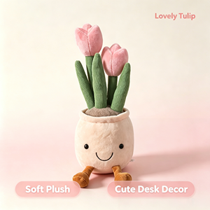 Juguete de Peluche Personalizado Súper Suave, Diseño de Maceta Adorable, Regalo de Cumpleaños, Tela de Poliéster, Alivio del Estrés, Juguetes de Animales de Peluche Rellenos de Algodón PP - Product Image 4