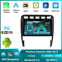Autoradio Android Auto 9 pouces avec CarPlay pour Porsche Cayenne 2002-2010, lecteur multimédia, GPS, navigation, autoradio stéréo