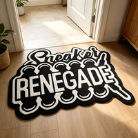 Tapis animé de Noël Tapis roses personnalisés Paillasson uni à l'intérieur des paillassons antidérapants pour les entreprises