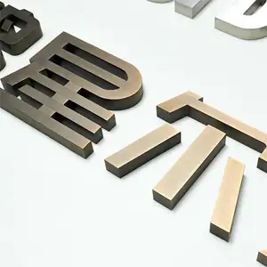 Papan tanda led dapat diprogram lampu huruf alfabet besar huruf plexiglass huruf