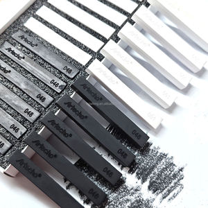 Artecho NOUVEAU 12pcs Soft <span class=keywords><strong>Pastel</strong></span> Set Noir & <span class=keywords><strong>Blanc</strong></span> Couleurs Crayons de forme carrée avec boîte en papier non toxique Vente en gros - Product Image 3