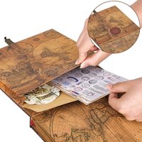 Notre carnet de voyage d'aventure, scrapbooking vintage, souvenir de style rétro, design maison ballon