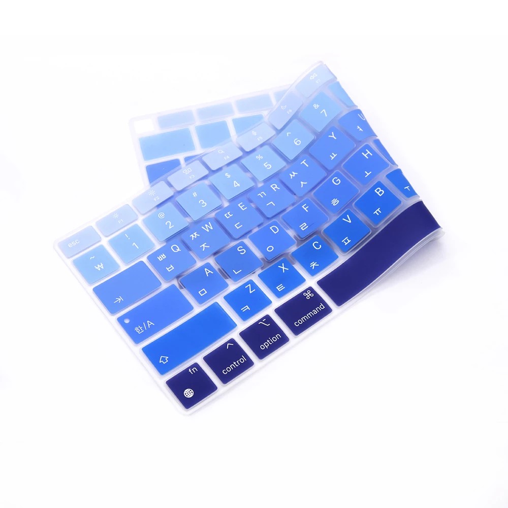 Чехол для клавиатуры ноутбука в Корейском стиле водонепроницаемый для MacBook Air 13 дюймов M1chip A2337(2020) цветной Мягкий силиконовый чехол для клавиатуры
