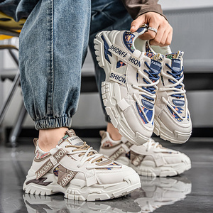 Mùa thu 2025 của nam giới mới đến lưới thoáng khí ren-up xu hướng thời trang đa năng Chunky duy nhất Sneakers Casual CHA Giày - Product Image 5