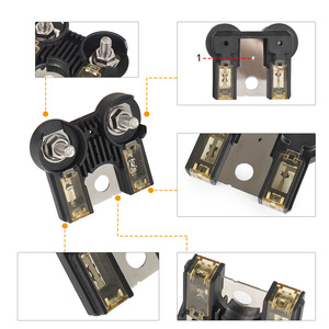 Fusible de Batería de 1 Orificio 125A 250Amp con Tuerca AL3Z-14526-AA, Fusible Automotriz de CC sin Indicador, Plástico Negro - Product Image 1