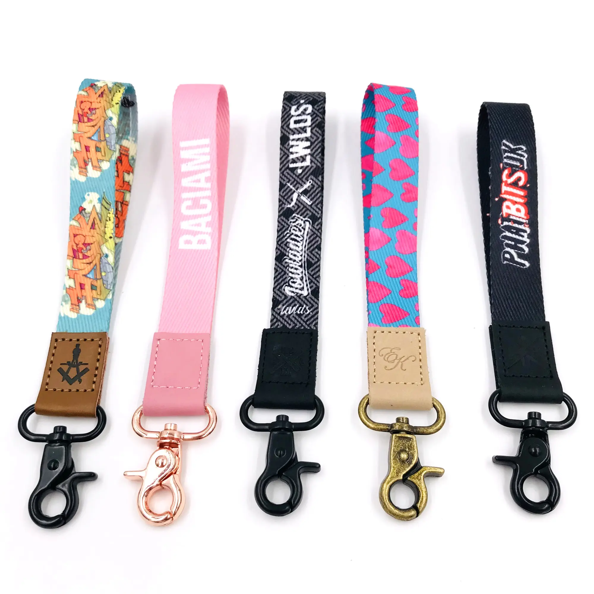 Dây Đeo Cổ Tay Tùy Chỉnh Dây Buộc Bán Buôn An Toàn Da Khác Tùy Chỉnh Keychain Keys Lanyard