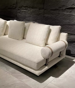 Ensemble de Canapés de Luxe Moderne avec Tables Basses à Tête de Lit en <span class=keywords><strong>Cuir</strong></span> Véritable Mobilier de Salon pour Appartement Hôtel Chambre à Coucher Salle à Manger - Product Image 2