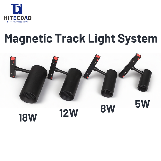 Magnetic Track Lighting Ceiling System LED Spot Lights for Commercial Shop Indoor Office Work Light with Magnets Line Spotlight