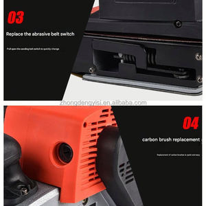Ponceuse à bande portable 4 pouces pour le travail du bois, 1600W, vitesse variable, électrique filaire, mini ponceuse à bande large pour le bois - Product Image 5