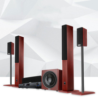 Haut-parleur Karaoké Audio en Bois en Promotion, Enceinte Mobile Sans Fil Bluetooth pour la Maison, Système Home Cinéma 5.1