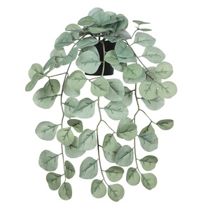 Plante Artificielle de Simulation Bonsaï, Feuille d'Eucalyptus Verte en PVC, Pot Durable, Écologique, pour Décoration de Mariage, Suspendue ou de Bureau - Product Image 3