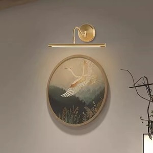 All Copper Wall Lamp <b>Led</b> Light Source Switch Control Bedroom Decorative <b>Makeup</b> Lighting <b>Mirror</b> Cabinet Fill Light - Product Image 1