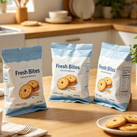 Sacs d'emballage pour biscuits imprimés sur mesure, de qualité alimentaire, thermosoudés, en plastique et aluminium, pour le stockage des aliments frais
