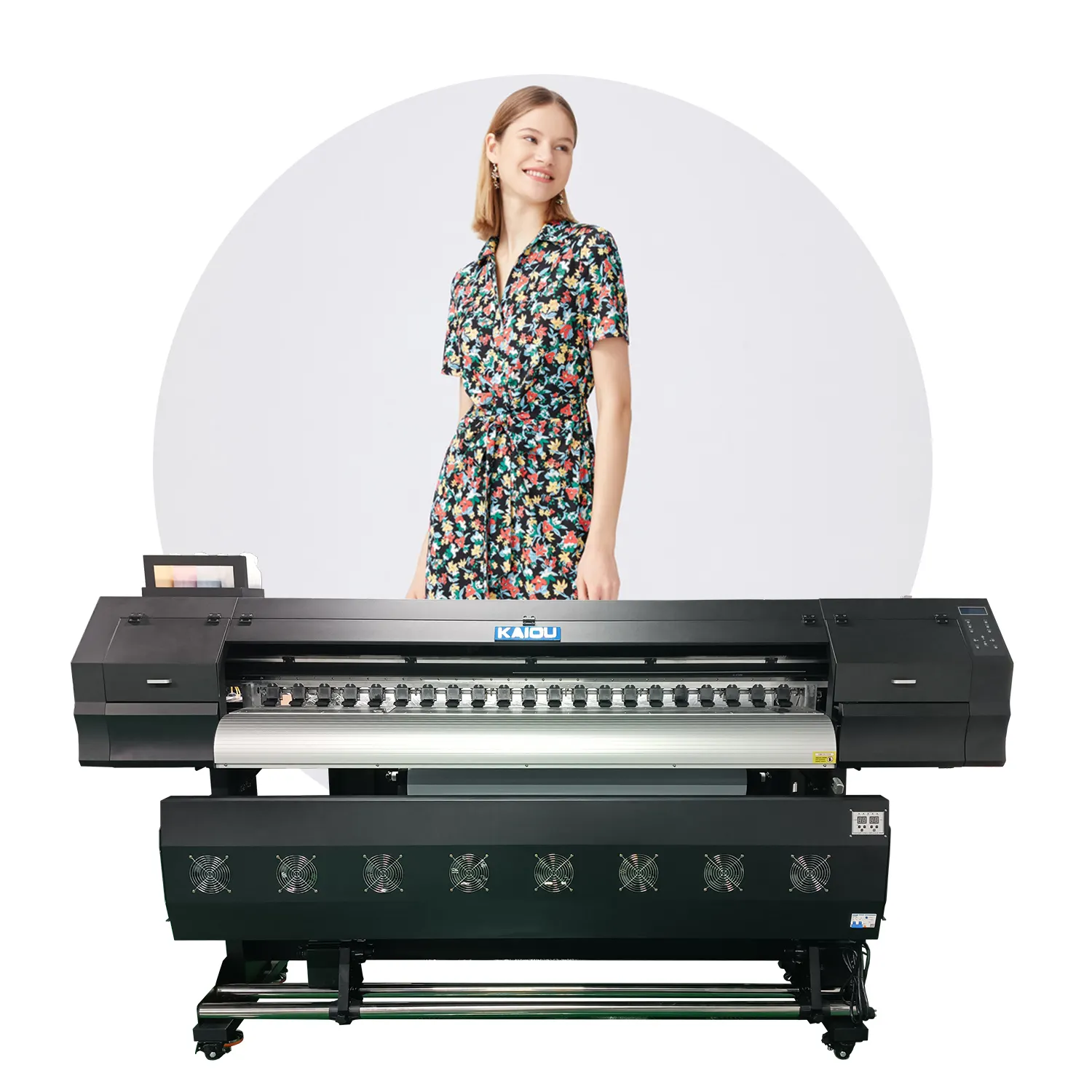 Kaiou Digitale Textiel Sublimatie Printer Snelle Snelheid Met 2,4, 6, 8 Printkop