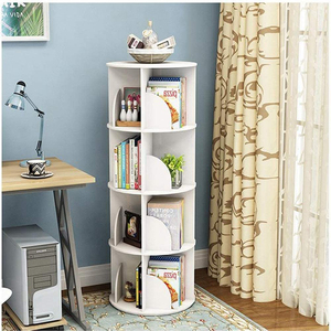 Estante de libros giratorio redondo popular de <span class=keywords><strong>4</strong></span> niveles 360 para niños, estantes portátiles, estantería para niños - Product Image 3