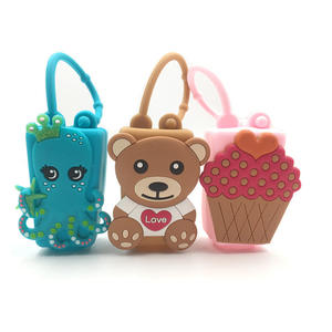 공장 도매 만화 작은 동물 실리콘 손 소독제 홀더 30ML 실리콘 향수 병 홀더 - Product Image 4