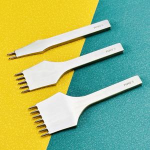 Scalpello per punzonatura in pelle di alta qualità da 110mm giappone importato SKD11 strumento artigianale in pelle fai da te strumento per punzonatura a spaziatura rotonda - Product Image 1