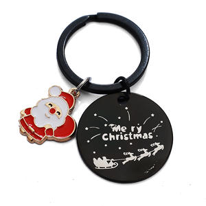 <span class=keywords><strong>Buon</strong></span> <span class=keywords><strong>natale</strong></span> portachiavi inciso nuovo anno regalo d'affari per amici e colleghi materiale metallico - Product Image 4