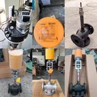 DKV 2/3 voies contrôle de température électrique vanne de régulation proportionnelle 220V WCB vanne de régulation d'huile thermique électrique 4-20mA