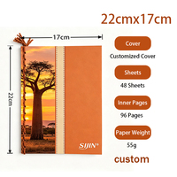 Cuaderno de ejercicios con encuadernación cosida, 48 hojas, 55 g/m², personalizado para estudiantes, Madagascar French Ruled